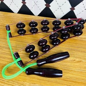 Wooden Roller Massager Handheld‎ Wellness Tool| Vintage and Hardcore